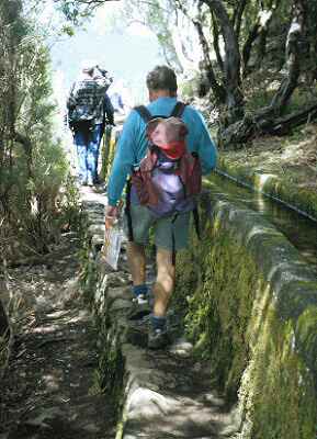 Narrow shelf-like path